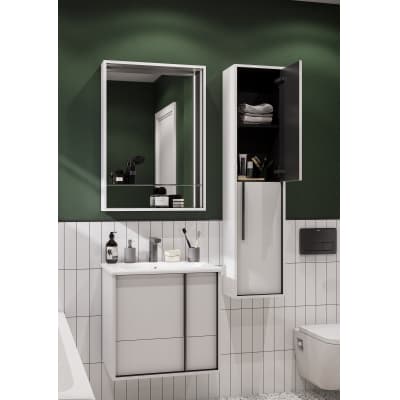 Зеркальный шкаф Aquaton Ривьера 60 белый матовый (1A238902RVX20)