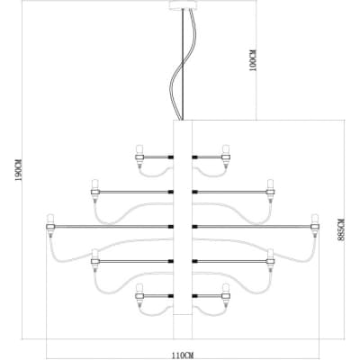 Подвесная люстра Divinare Molto 8030/17 LM-50