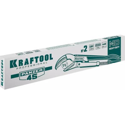 KRAFTOOL PANZER-45, №2, ключ трубный, изогнутые губки 2735-15_z02