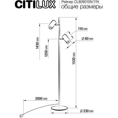 Торшер Citilux Twin CL809011N