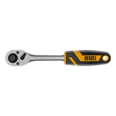 Ключ-трещотка 1/2", 90 зубьев, с быстрым сбросом, CrV Denzel 14033