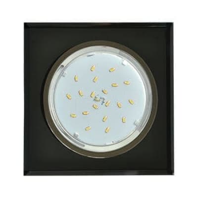 Встраиваемый светильник Ecola GX53 H4 5311 Glass черный хром/черный FN53SNECH