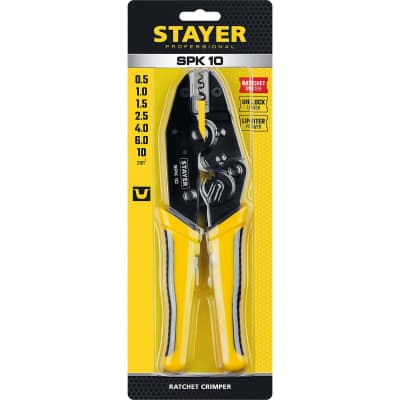Пресс-клещи STAYER 0.5 - 10 мм2, для медных наконечников и гильз 45440
