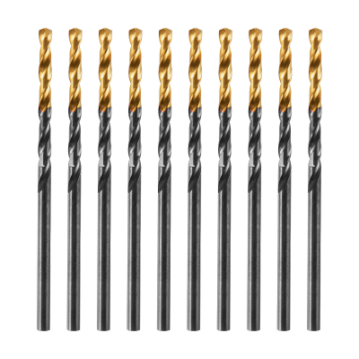 Сверло по металлу, 2,5 мм, HSS-Tin, Golden Tip, 10 шт. Denzel 717204