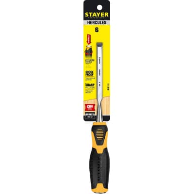 STAYER HERCULES стамеска-долото с двухкомпонентной рукояткой, 6 мм 18205-06_z01