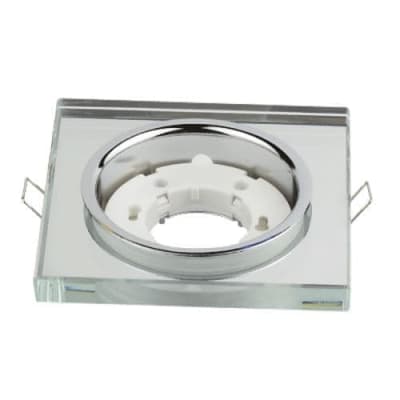 Светильник встраиваемый GX53R-SMR-glass под лампу GX53 КВАДРАТ СТЕКЛО 230B зеркальный IN HOME 4690612014128