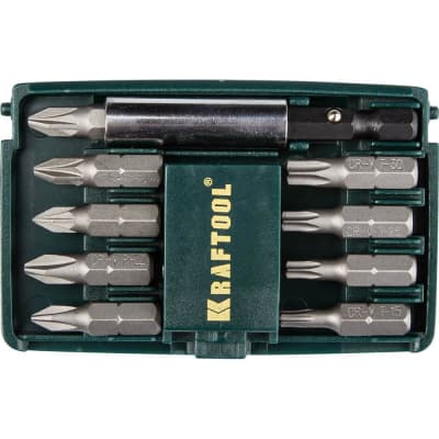 Набор битов KRAFTOOL 10 шт., кейс пластиковый COMPACT-10 26130-H10