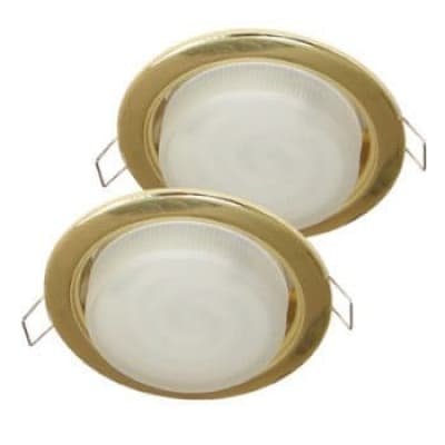 Встраиваемый светильник Ecola GX53 H4 2 pack золото FG53P2ECB