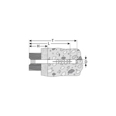 Дюбель-гвоздь полипропиленовый с потайным бортиком ЗУБР 80 x 6 мм, 1200 шт. 4-301340-06-080
