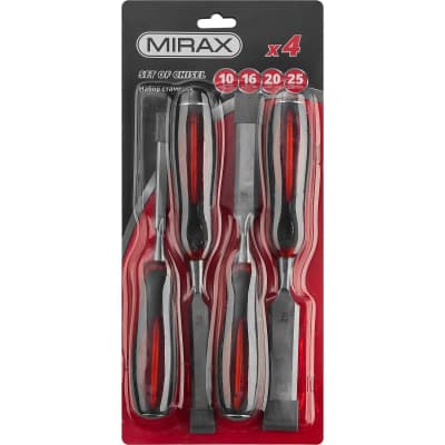 Набор стамесок MIRAX 10/16/20/25 мм, 60-70 HRC, 4 шт. 1810-H4