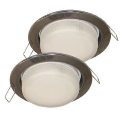 Встраиваемый светильник Ecola GX53 H4 2 pack черный хром FB53P2ECB