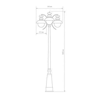 Светильник уличный Elektrostandard Talli F/3 GL 3002F/3 брауни