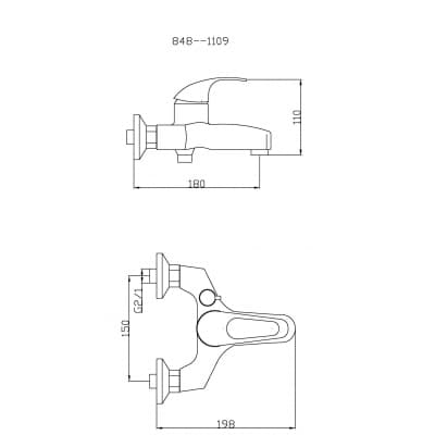 Смеситель для ванны с душем TSARSBERG TSB-848-1109 тип См-ВОРНШлА