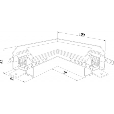 Коннектор угловой Elektrostandard Slim Magnetic 85124/00