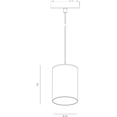 Трековый светильник P-SWG-SLIM-150GLWH-6-CCT
