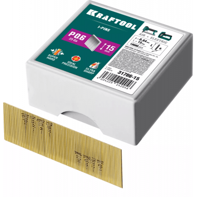 KRAFTOOL P0.6  15 мм шпильки(гвозди)  для пневматического нейлера, 10 000 шт 31786-15
