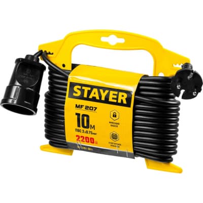 Удлинитель электрический силовой STAYER 10 м, 2200 Вт 55014-10_z01