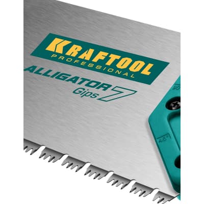 Ножовка для гипса "Alligator GIPS 7", 550 мм, 7 TPI специальный зуб, KRAFTOOL 15210