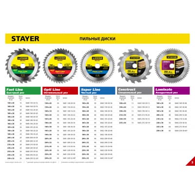 Диск пильный по дереву STAYER Ø 230 x 30 мм, 24T 3680-230-30-24