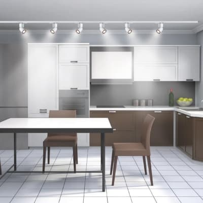 Однофазный трековый светильник IP20 LED 3000K 12W 180-260V FINO 358293 PORT NT19 104 белый