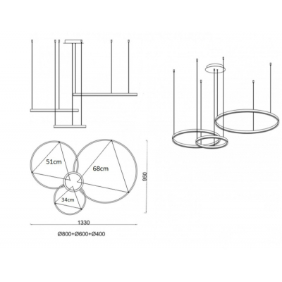 Подвесной светильник Kink Light Лаура 08246,36PA(4000K)