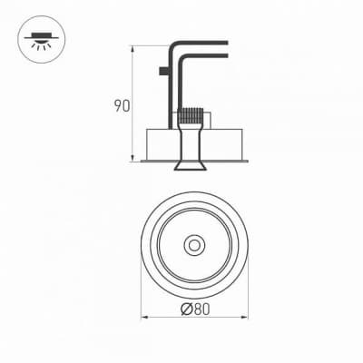Встраиваемый светильник Arlight CL-SIMPLE-R78 9W 3000K IP20 028147