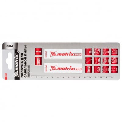 Полотна универсальные для сабельной пилы S922VF, 125/1,8-2,5 мм, Bimetal, 2 шт, Pro Matrix 782001