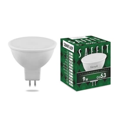 Лампа светодиодная SAFFIT SBMR1609, MR16 (рефлекторная), 9W 230V G5.3 4000К 55085