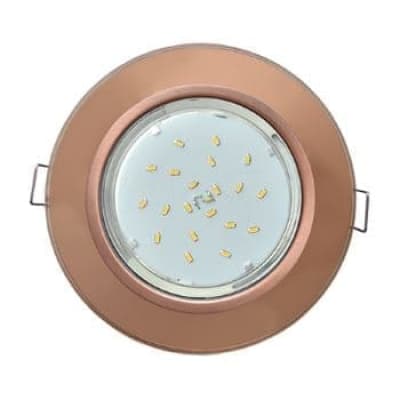 Встраиваемый светильник Ecola GX53 H4 5310 Glass черненая медь/янтарь FA53RNECH