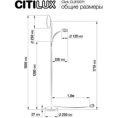 Торшер Citilux Click CL810011