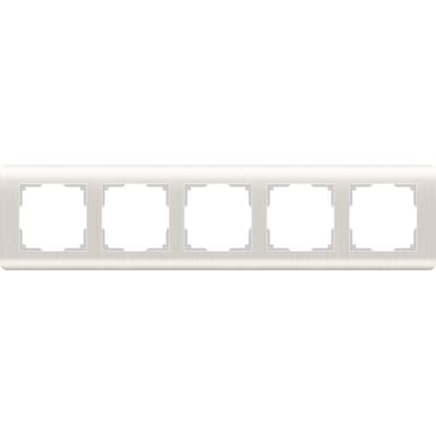 Рамка на 5 постов Werkel Stream WL12-Frame-05 перламутровый W0052113  