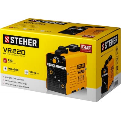 Сварочный аппарат инверторный, 220 А, STEHER VR-220