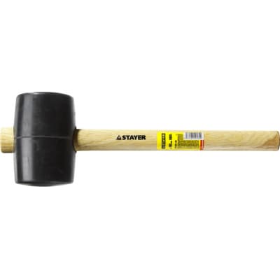 Киянка резиновая черная с деревянной ручкой STAYER 900 г 20505-90