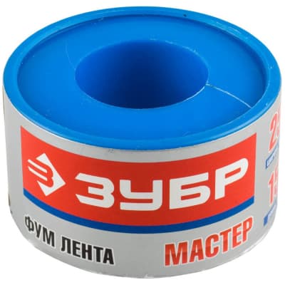 Фум лента ЗУБР толщина 0,1 мм, плотность 0,40 г/см3, ширина 25 мм 12373-25-040