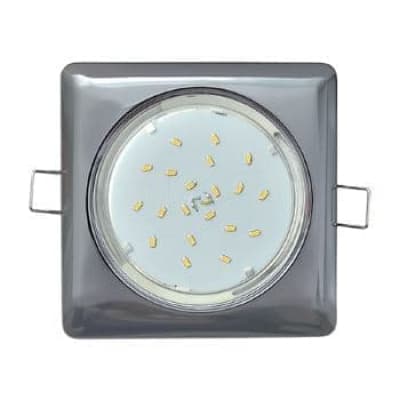 Встраиваемый светильник Ecola GX53 H4 Square черный хром FB53S4ECB