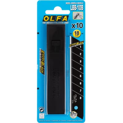 Лезвия сегментированные BLACK MAX OLFA 18 мм, 10 шт. OL-LBB-10B