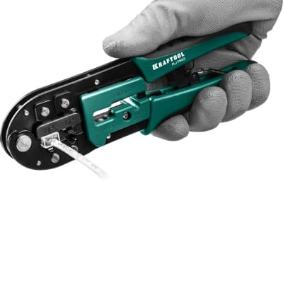 RJ-Pro кримпер универсальный, RJ45, RJ11/RJ12, KRAFTOOL 22698