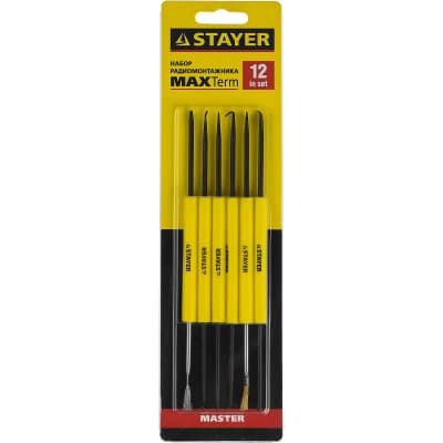Набор радиомонтажника maxterm, Stayer 55338-h12, 12в1 55338-H12