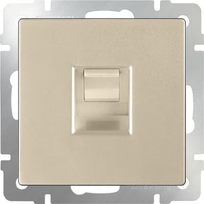 Розетка телефонная RJ11 Werkel WL11-RJ-11 шампань 4690389124525