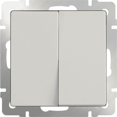 Выключатель двухклавишный Werkel WL03-SW-2G-ivory слоновая кость 4690389046162