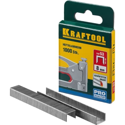 Скобы супертвердые KRAFTOOL скобы тип 53, 8 мм, 31670-08