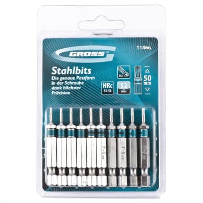 Набор бит Torx6 х 50, сталь S2, 10 шт. Gross 11466