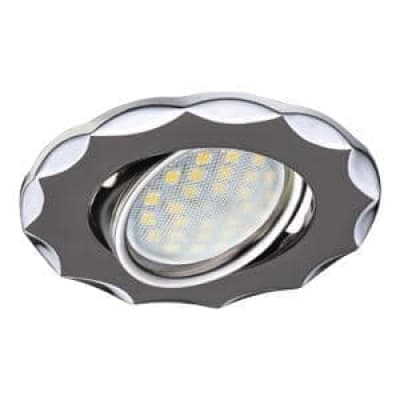 Встраиваемый светильник Ecola MR16 DH07 GU5.3 хром/черный хром FT1602EFS