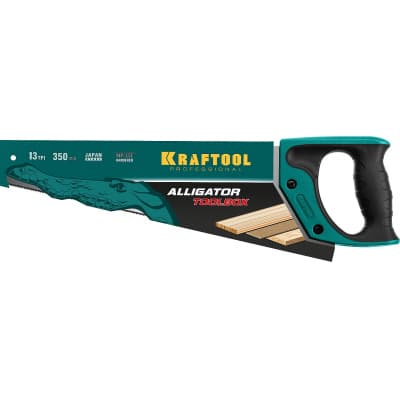 ножовка (пила) KRAFTOOL 13 TPI, 350 мм, ToolBox-13 15227-35