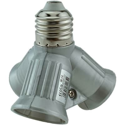 Переходник Ecola base  с цоколя E27 на 3хE27 Серебряный A7W37SEAY