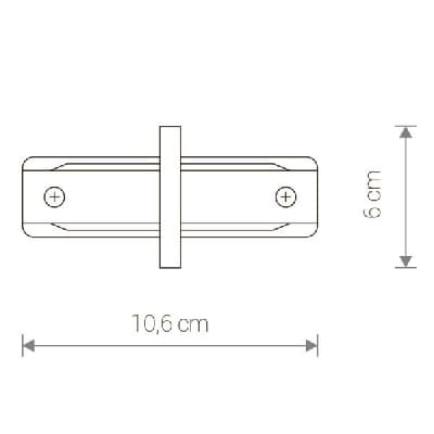 Коннектор Profile Recessed Straight Connector 8968 Nowodvorski Profile Recessed Straight Connector 8968
