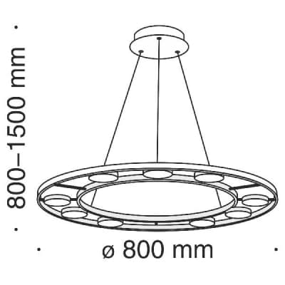 Люстра подвесная Maytoni MOD070PL-L63B3K