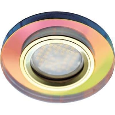 Встраиваемый светильник Ecola MR16 DL1650 GU5.3 Glass золото/мультиколор FM1650EFF