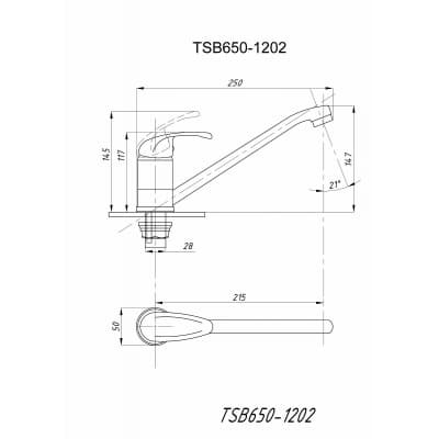 Смеситель для кухни TSARSBERG TSB-650-1202 тип См-МОЦБА, См-УмОЦБА