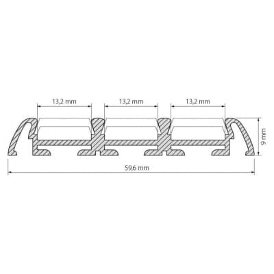Профиль для светодиодной ленты Arlight PHS-3X-2000 ANOD 013209